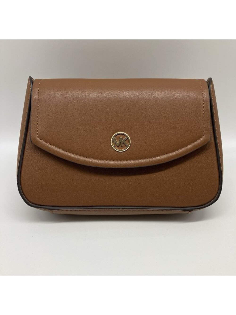 Michael Kors Brown Crossbody Bag MK Logo Synthetic S/M